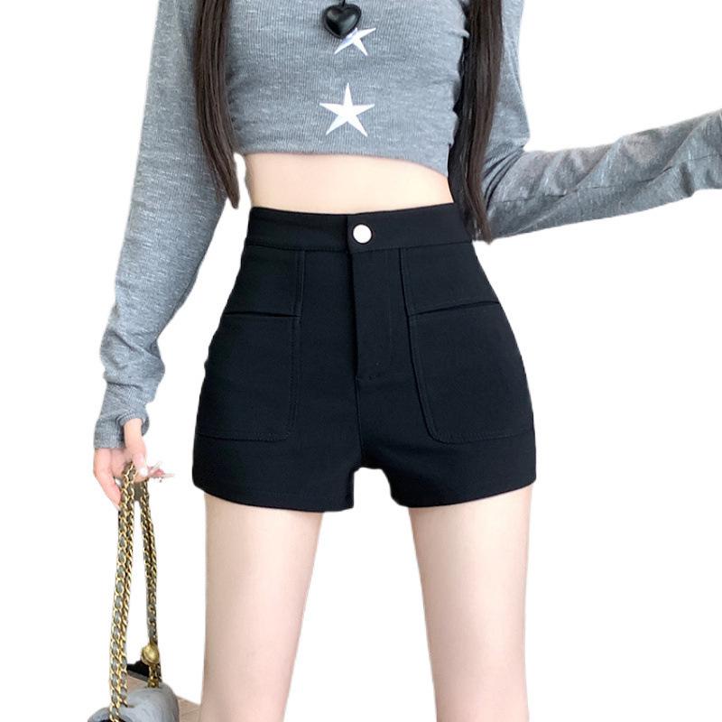2026 Plus Size Women's Wide Leg Bootcut Pants - High Waist Slimming Suit Shorts for Spring/Autumn.