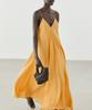 Masimodutti Linen V-Neck Fluid Dress
