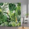 1pc Green Leaf Shower Curtain Tropical Plant Palm Leaf Green Leaf Flower Modern Minimalist Style Pattern Polyester Fabric