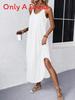 Elegant Sleeveless A Line Dress With Splicing For Casual Travel And Office Wear