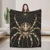 Gothic Spider Blanket Web Throw Dark Academia Halloween Decor