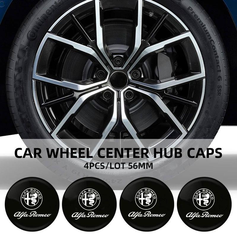 Scratch-proof car hub cover sticker car badge logo sticker For Alfa Romeo giulia stelvio giulietta 159 156 147 car Accessories