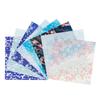 Kawasumi Washi Special Selection Blue Chiyogami Yuzen Washi 8 Patterns Hand-Dyed Paper, 15cm,