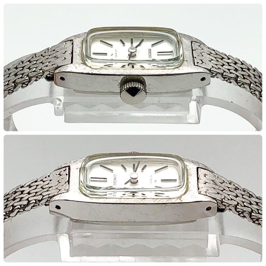 Used SEIKO Seiko 1520-3530 Hand-wound Square Silver Retro Vintage 70s Antique