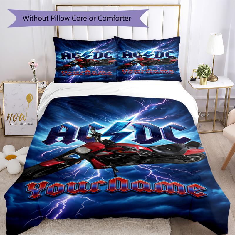 Motociclette Harley-Davidson Personalizza il tuo nome Set Biancheria da Letto Copripiumino Traspirante con Federe Decorazione per la Casa Regalo di Compleanno