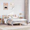 Vidaxl Bed Frame Without Mattress, 135X190 Cm, Solid Pine Wood