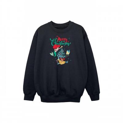 Girls Princess Ariel Merry Christmas Sweatshirt