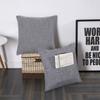 45x45cm Thicken Cotton Linen Solid Color Cushion Cover With Pocket Bedroom Pillow Case Home Sofa Decoration