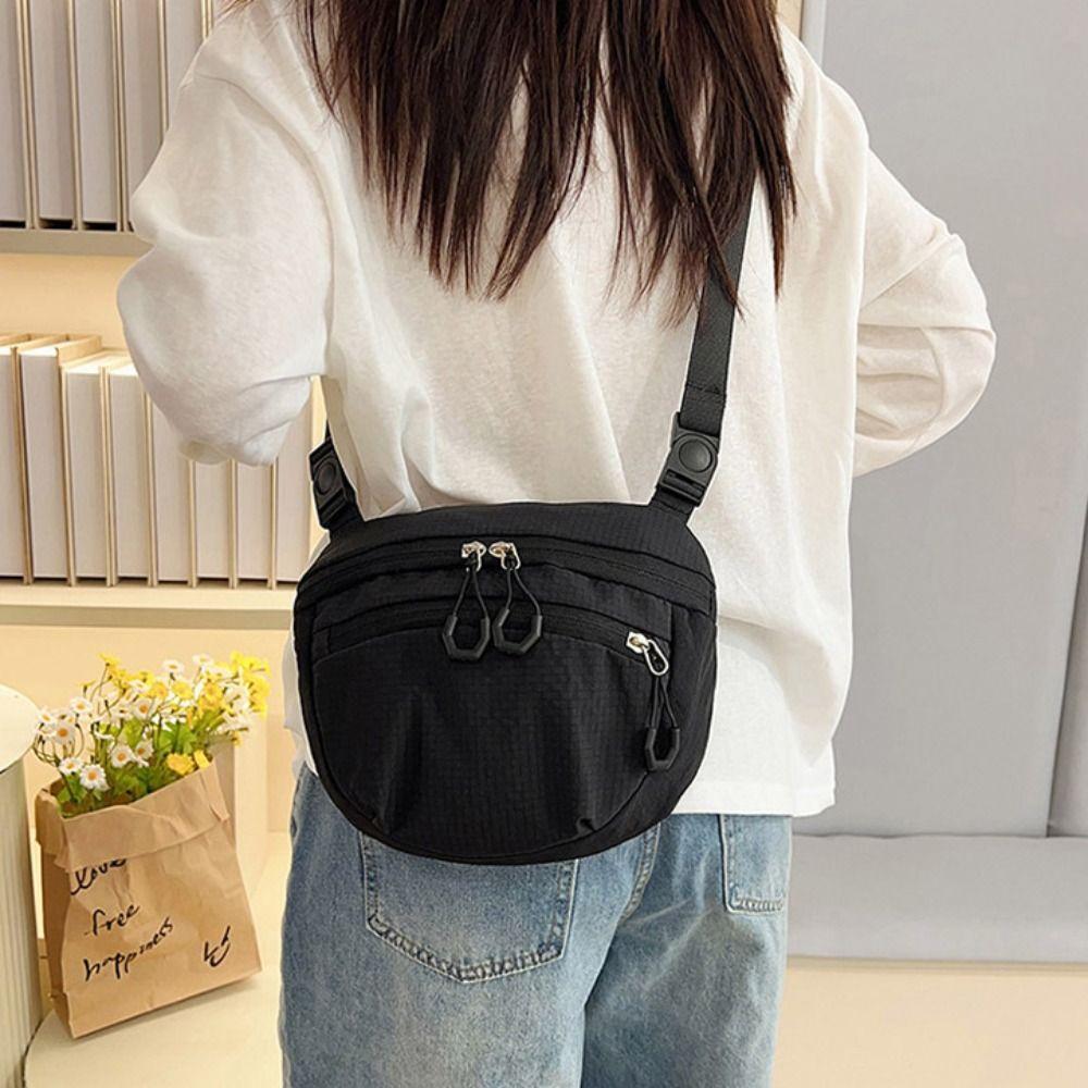 Sports Nylon Shoulder Bag Solid Color Mobile Phone Pack Quick-dry Casual Crossbody Bag  Daily