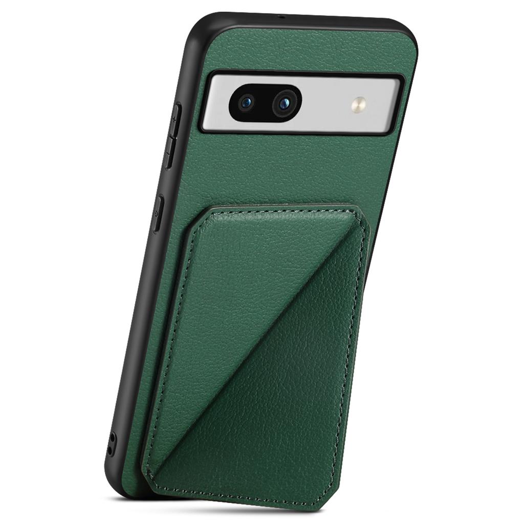 Pro Google Pixel 7a Pouzdro PU Kůže+PC+TPU Skrytý Zadní Držák na Karty Kryt na Telefon