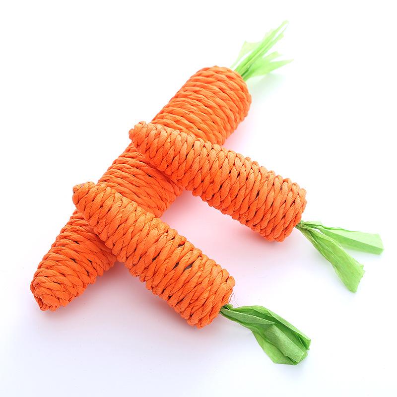 Hachi Carrot Bite-Resistant Cat Toy - Interactive Molar Cleaning & Chewing Rope