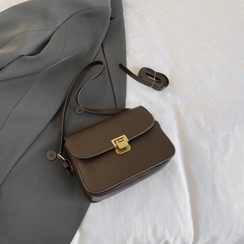2025 bag women's winter new trend fashion simple messenger bag retro foreign style shoulder bag simple small square bag