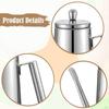 Stainless Steel Oil Dispenser Bottle Kitchen Easy Pouring with Comfortable Handle Pot Versatile