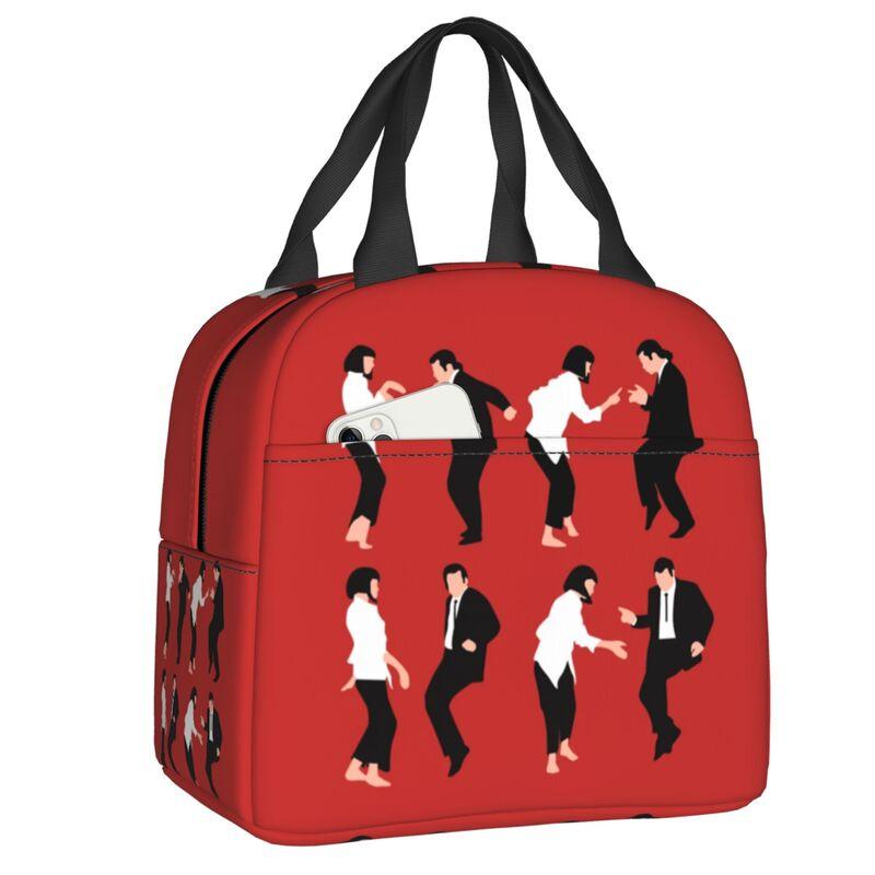 Custom Vintage Film Quentin Tarantino Lunch Box Pulp Fiction Kill Bill Thermal Cooler Food Insulated Lunch Bag Portable Tote Bag