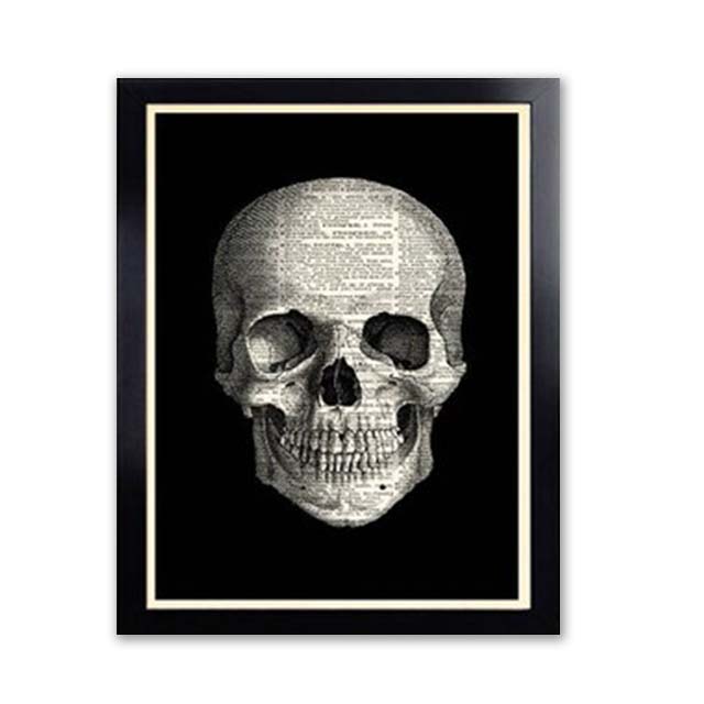 Vintage Sada Anatomických Plakátů s Potiskem Lebky Anatomie Plátna Obrazy Nástěnné Umění Potisk Lebky Dárek do Obývacího Pokoje Domov Bez Rámu