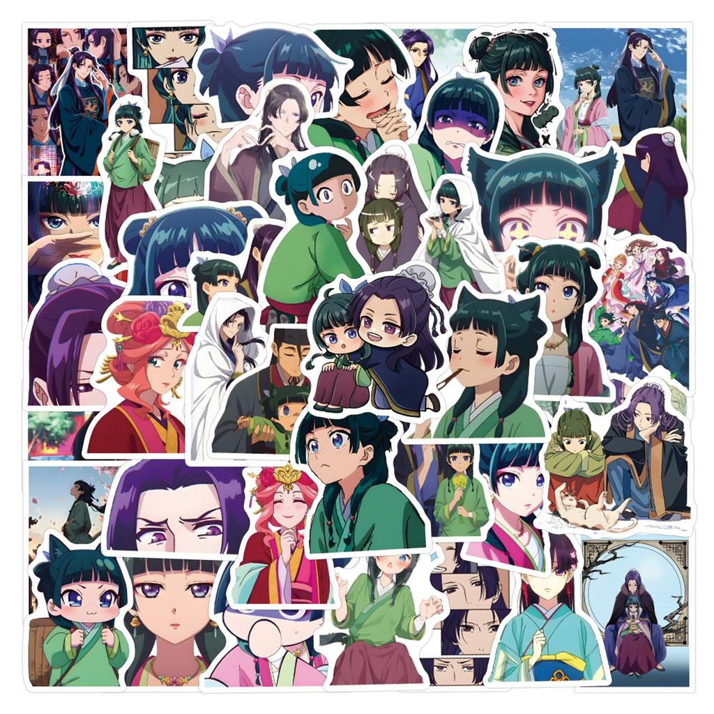60pcs Suitcase Stickers Waterproof Stickers Scooter Computer Tablet Cartoon Decoration