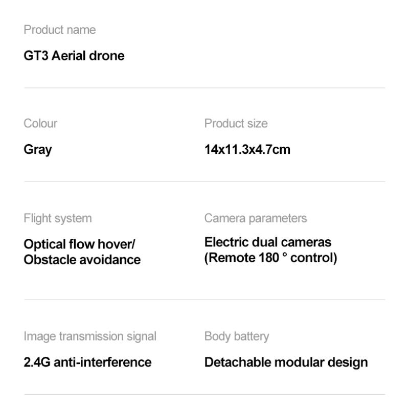 NY Original GT3 Drone 8K WIFI GPS Profesjonell HD Luftfotografering Fjernkontroll Fly HD Dobbeltkamera Quadcopter Leker UAV