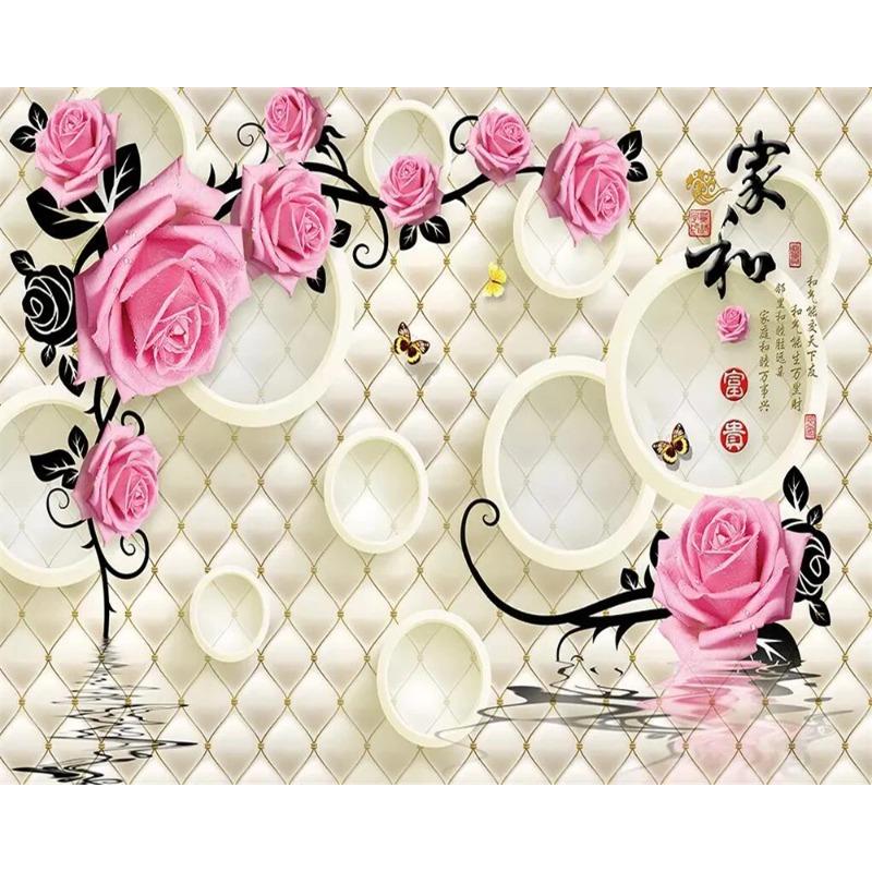 3d Wallpaper European Soft Rose Wall Mural Living Room Bedroom Mural 3d Wallpaper Home Decoration
