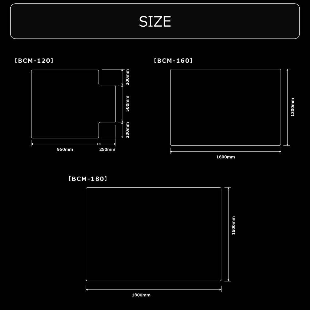 Bauhutte Desk Chair Clear Large 160 X 180 Mm Mat, Large, BCM-180CL, [Extra Size, Cm, 1.5 Thick]