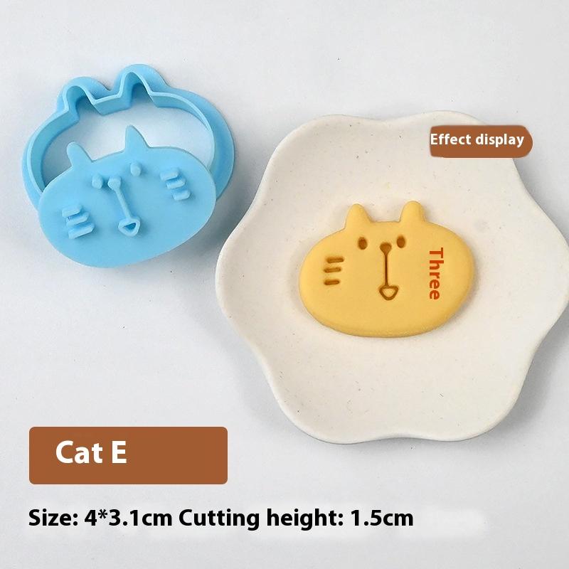 Cartoon Cat Fish Shape Cookie Stamps Cat Paw Biscuit Embossers Molds Fondant Cake Decoration Tools Outdoor Tableware