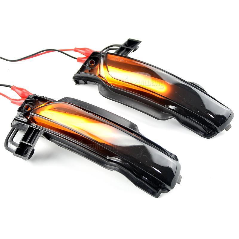 2pcs Car LED Dynamic Turn Signal Side Mirror Light Rear Mirror Blinker Lamp Fit For Jeep Grand Cherokee WK2 2011-2018
