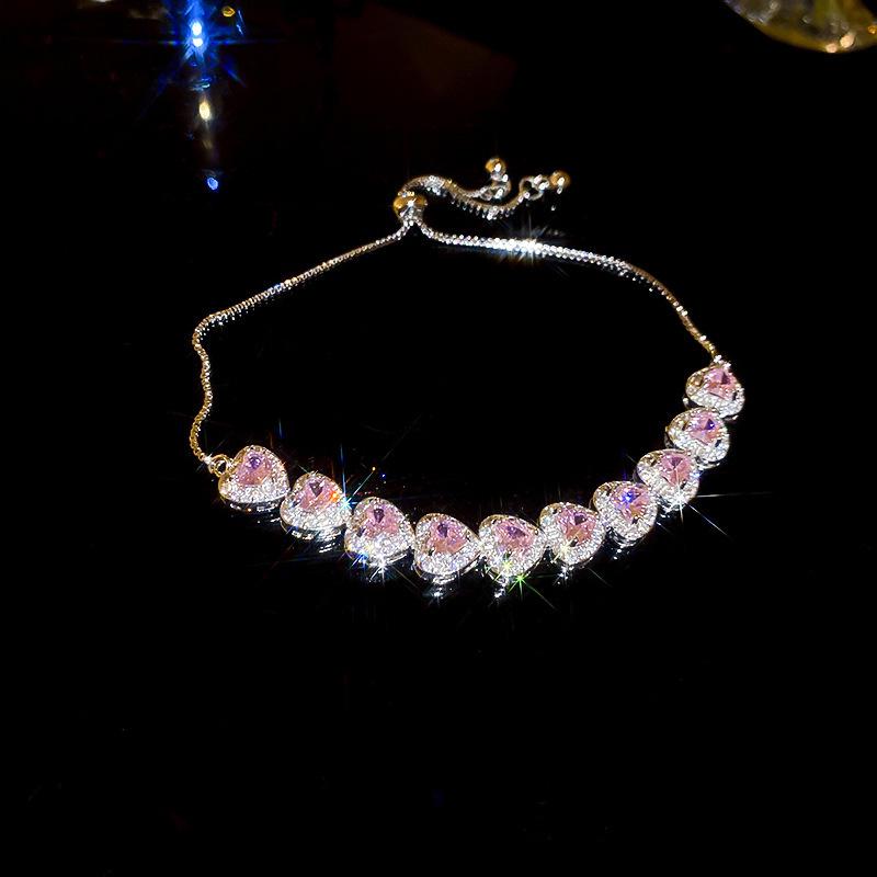 Cross-Border Zircon Square Adjustable Bracelet: Versatile, Sweet, Luxury Jewelry Design