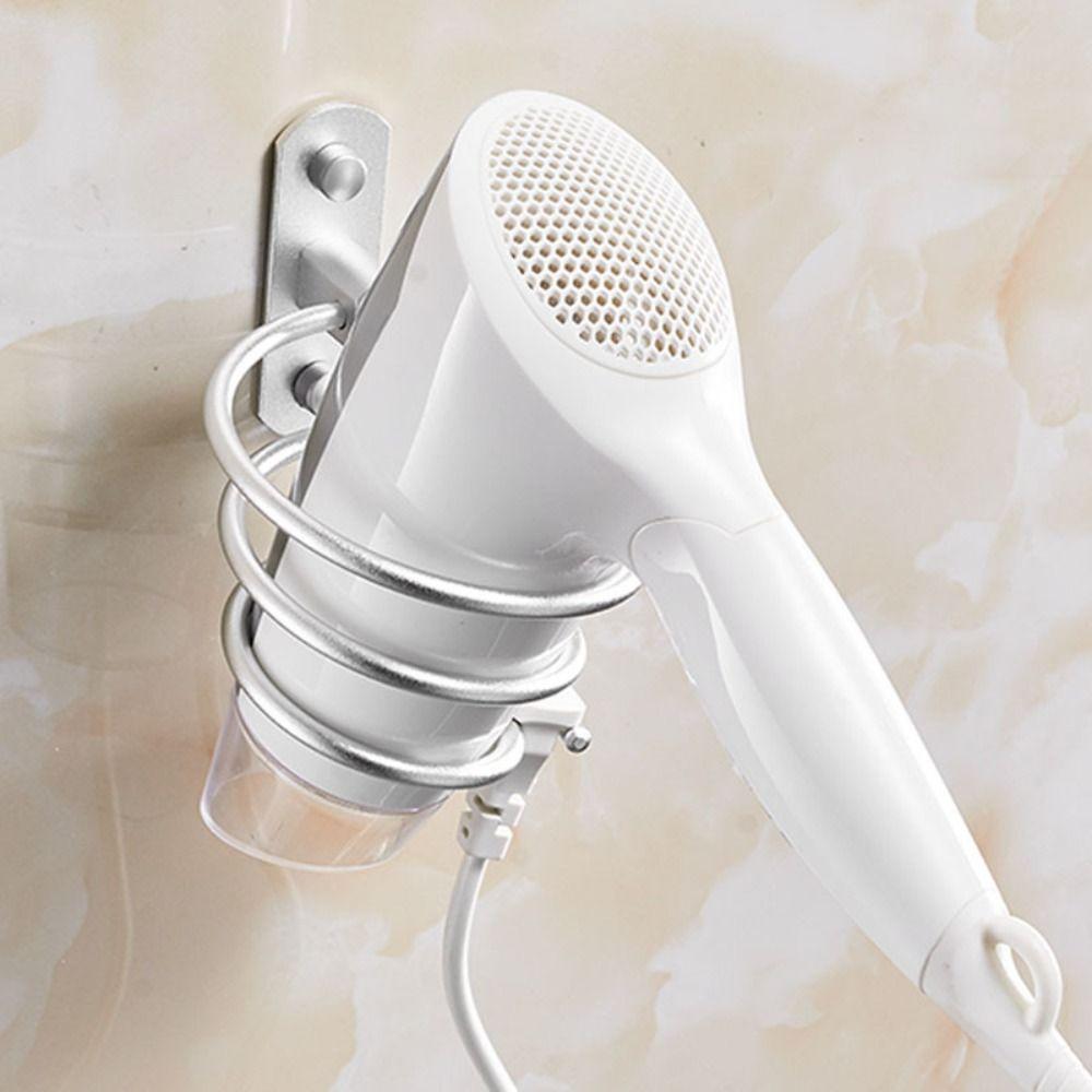 Durability Hair Dryer Holder Wear Resistant Spiral Stand Holder Rack Wall Mounted Organizer  Hotel