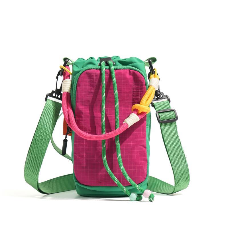 Dopamine Crossbody Water Bottle Bag Breathable Fabric Large Capacity Hands Free for Jogging Running