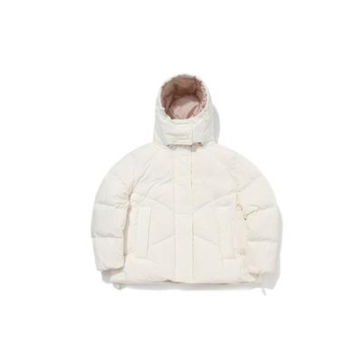 Li Ning Sports Fashion Series Warm Solid Color Detachable Hooded Down Jacket Women Outerwear White AYMQ524-3