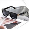 Retro box black frame sunglasses outdoor travel UV protection trend sunglasses versatile decorative sunshade glasses