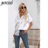 Women's Fashion Casual Solid Color Print POLO Neck Long Sleeve Blouses & Shirts