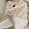 2024 Cute Cartoon Bear Hooded Shawl Blanket - Cozy and Thick for Women