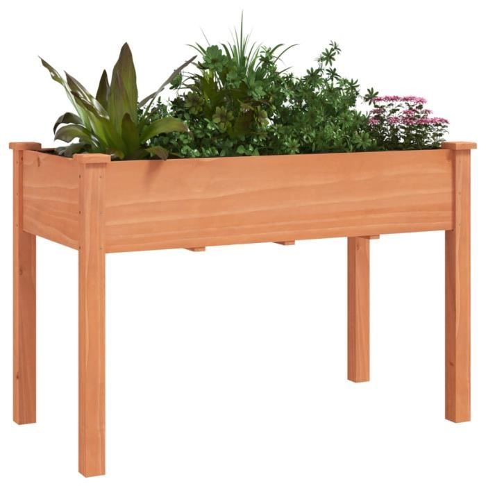 VidaXL Jardinière avec doublure marron 118x59x76 cm bois massif sapin 364234