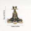 Brass New Frog Incense Burner – Vintage Zen Buddhist Frog Statue Copper Animal Sculpture Meditation Trinket Home Desktop Decoration