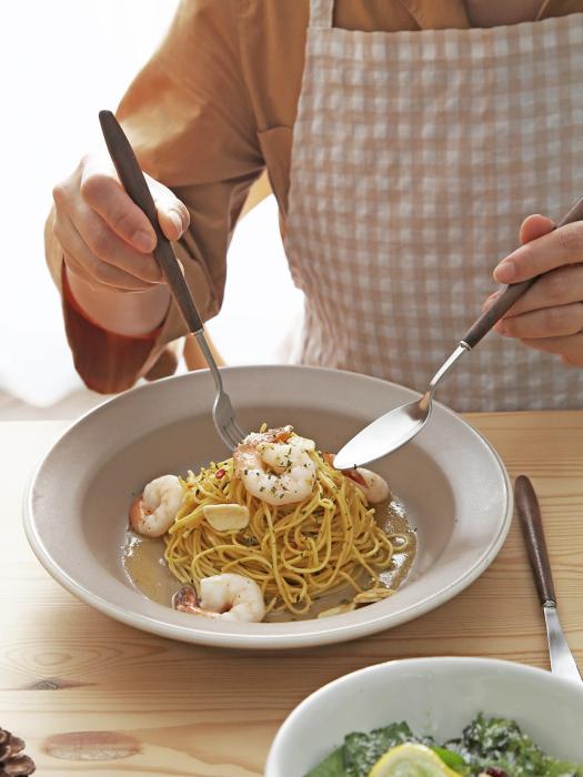 BELLELIFE Value Ceramic DINIS Walnut Wood Cutlery 7style 01.teaspoon