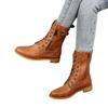 New Round Head Martin Boots Women's Thick Heel Lace-up Solid Color Women's Low Tube Women's Martin Boots