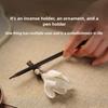 Magnolia Incense Holder Handmade Ceramic Incense Burner for Home Aromatherapy