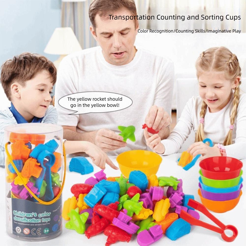 Multiple Colors Rainbow Counting Toy Bear & Dinosaur Shapes Classification Toy  Family Play
