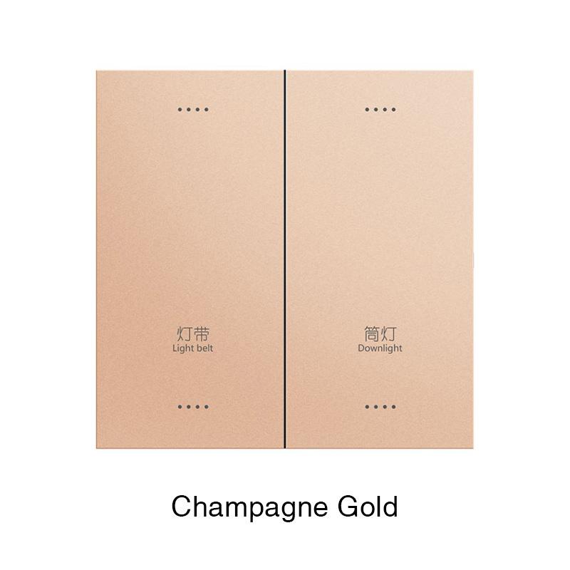 Modern Double Pole 1/2/3/4 Gang Smart Home Light Switch Zigbee High-Grade Waterproof Touch Panel PC WIFI for App Wall Switch