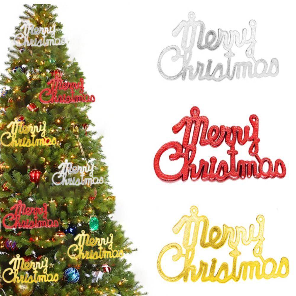 10pcs Decorative Christmas Letter Sign Pendant Hanging Merry Christmas Letter Ornament  Window
