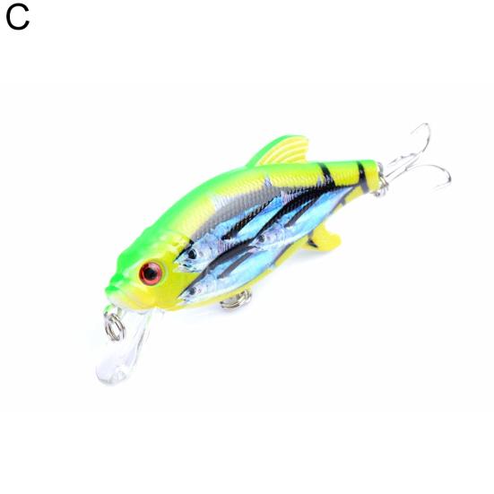 8cm 3D Eyes Painted Bionic Wobbler Swim Minnow Artificial Fishing Lure Hard Bait