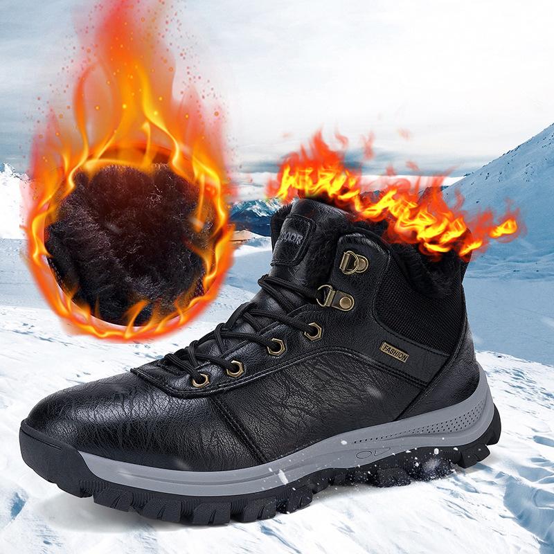 Foreign trade new winter snow boots men's and women's outdoor travel thickened warm high-top cotton shoes wild hiking hiking shoes
