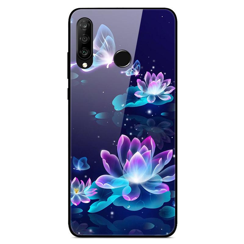 6.15"For Huawei Honor 20S Case Tempered Glass Print Back Cover Hard Case For Huawei Honor 20S MAR-LX1H Phone Case Honor20S 20 S