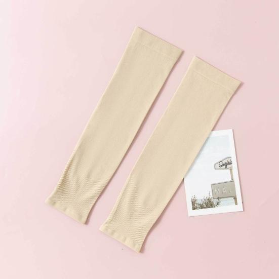 2Pcs Summer Ice Silk Arm Sleeves UV Protection Breathable Anti-slip Elastic