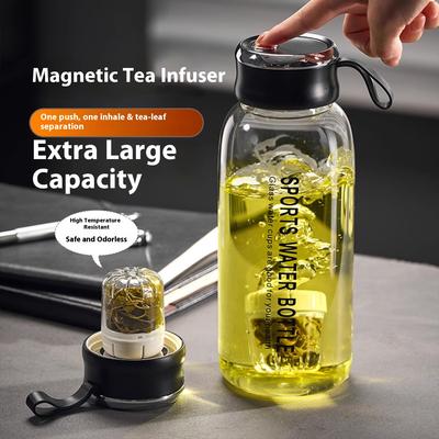 Gianxi Magnetic Suction Glass Cup 2025 New Water Cup Magnetic Elastic Tea Cup Large Capacity Tea Separation Cup Glass Cup