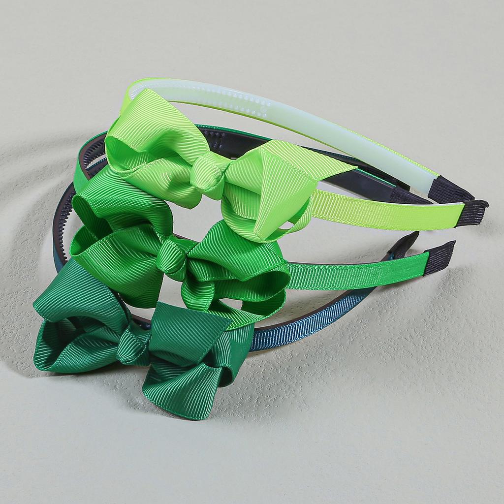 3pcs 3''4''5''Ribbon Hair Bows Headbands for Girls ST'patrick's Day Headband Green Colors Hairbands for Party Hair Accessories