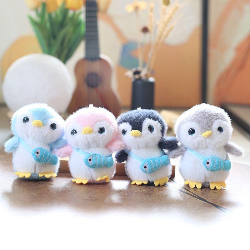 Cartoon Niedlicher Pinguin Weiche Plüschtiere Kuscheltiere Schlüsselanhänger Anhänger Tasche Hängende Ornamente Paar Rucksack Zubehör Kinder Geschenke