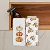 Fall Pumpkin Kitchen Towels Decor Set of 2 - Retro Autumn Moody Fall Hand Tea Towels, Rustic Cottagecore Fall Dish Towel Dishcloths Decorations for
