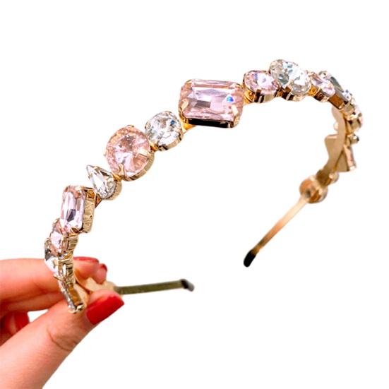 Модный женский многоцветный обруч для волос, головной убор, повязка на голову, аксессуар, инкрустированный стразами