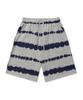 DIVINE DISTANCE Striped Tie-Dye Sweat Shorts [Navy]